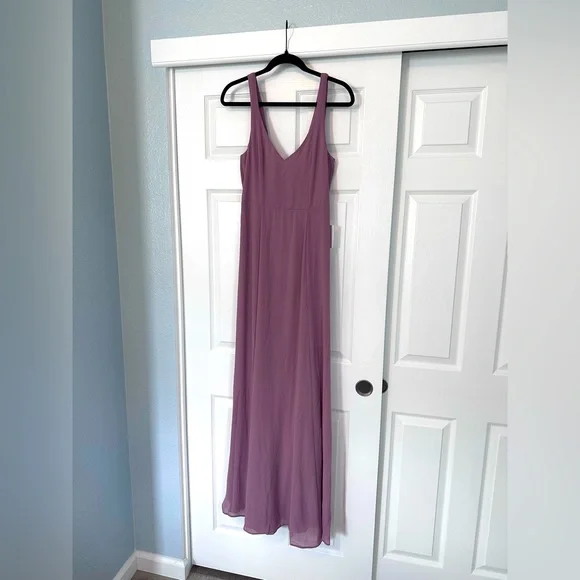 Show Me Your MuMu Maxi Bridesmaid Dress Mauve Pink - Picture 2 of 6